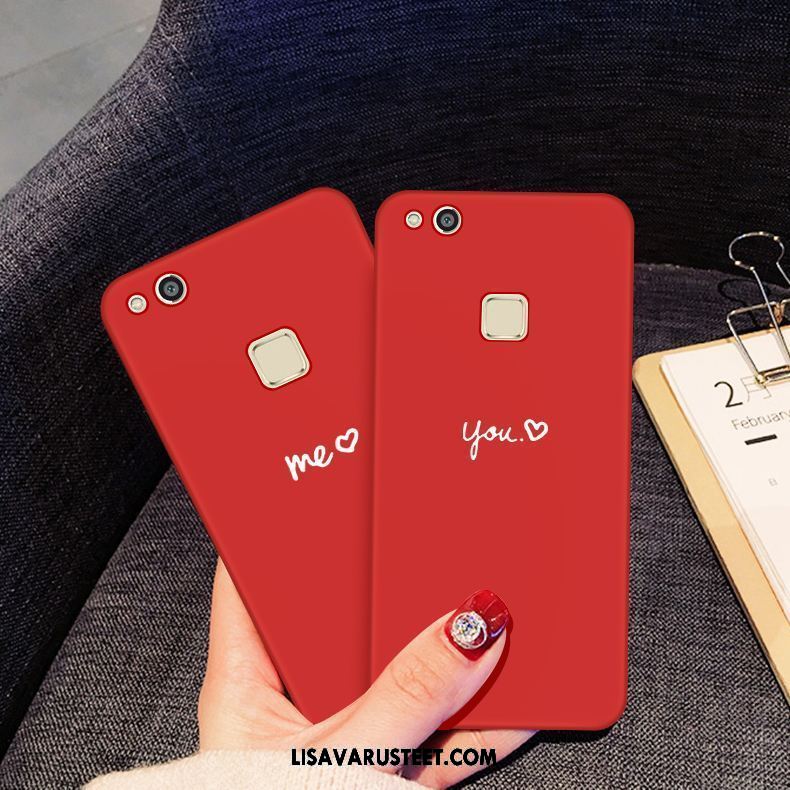Huawei P10 Lite Kuoret Yksinkertainen Persoonallisuus Puhelimen Kotelo Punainen Osta