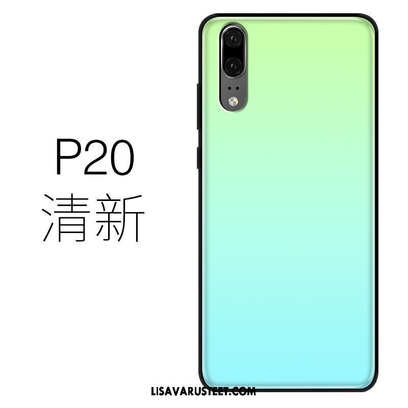 Huawei P20 Kuoret Ohut Lasi Silikoni Kuori Vaalean Halpa