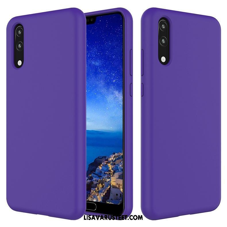 Huawei P20 Kuoret Punainen Violetti Liiketoiminta Silikoni Kuori Myynti