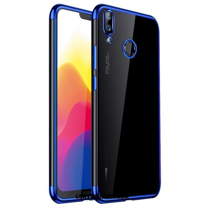 Huawei P20 Lite Kuoret Läpinäkyvä Sininen Silikoni Kuori All Inclusive Kauppa