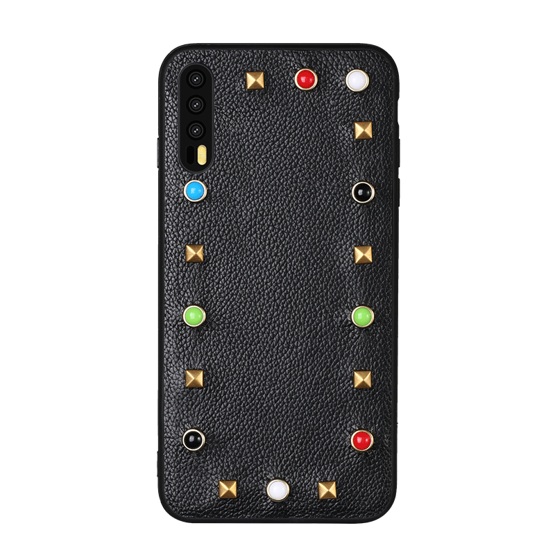 Huawei P20 Pro Kuoret Aito Nahka Kotelo Murtumaton Rhinestone Inlay Puhelimen Osta