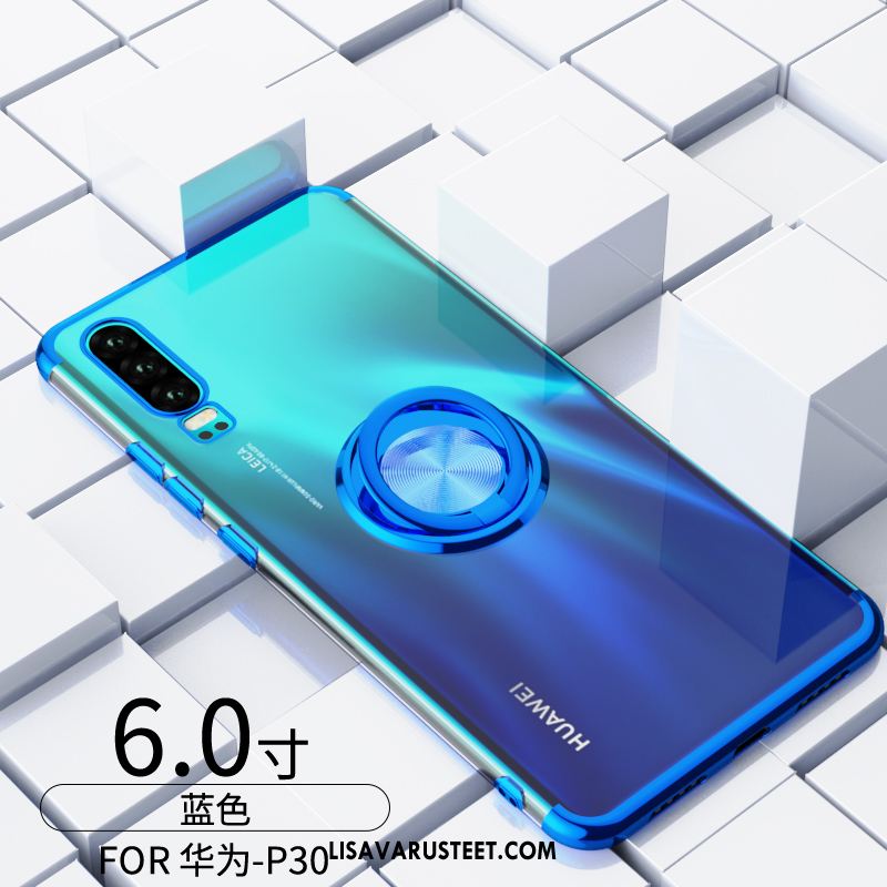 Huawei P30 Kuoret Pinnoitus Sininen Auto Silikoni All Inclusive Kuori Halvat