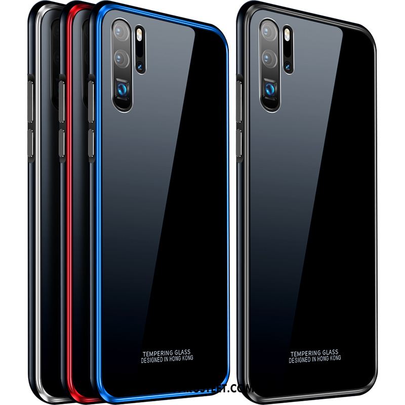 Huawei P30 Pro Kuoret Musta Ohut Ylellisyys Kotelo Metalli Halvat