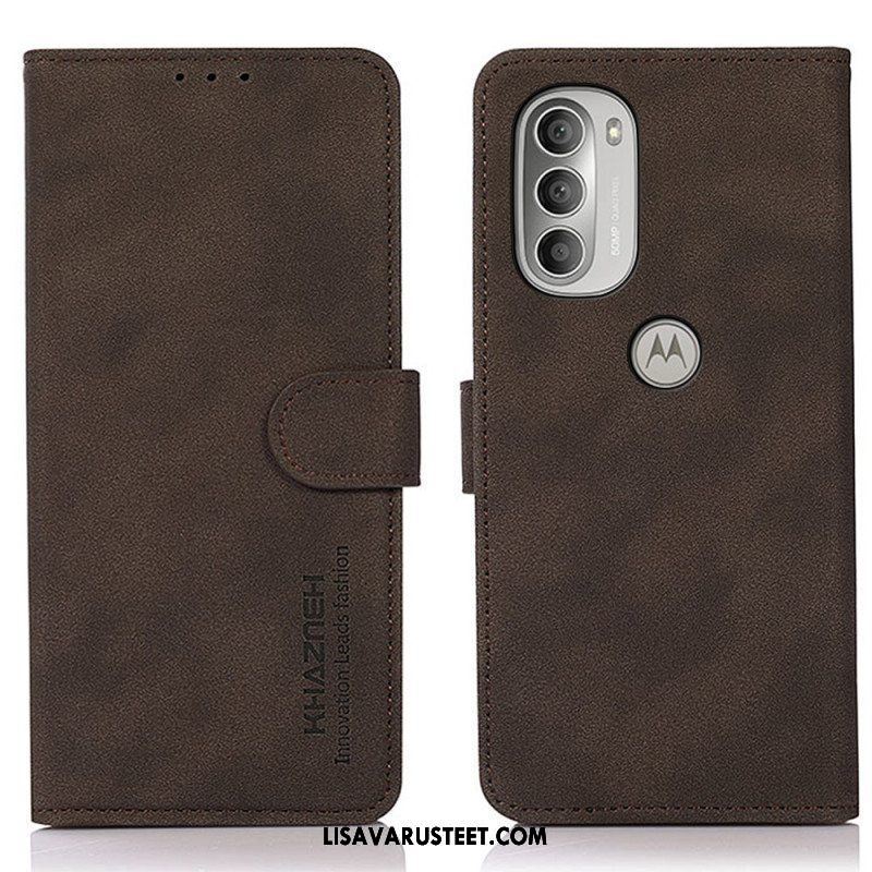 Kotelot Moto G51 5G Khazneh Fashion Leather Effect