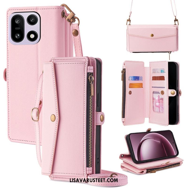 Kotelot Oneplus 15 Lompakko Olkahihnalla Ja Kaulanauhalla Suojakuori