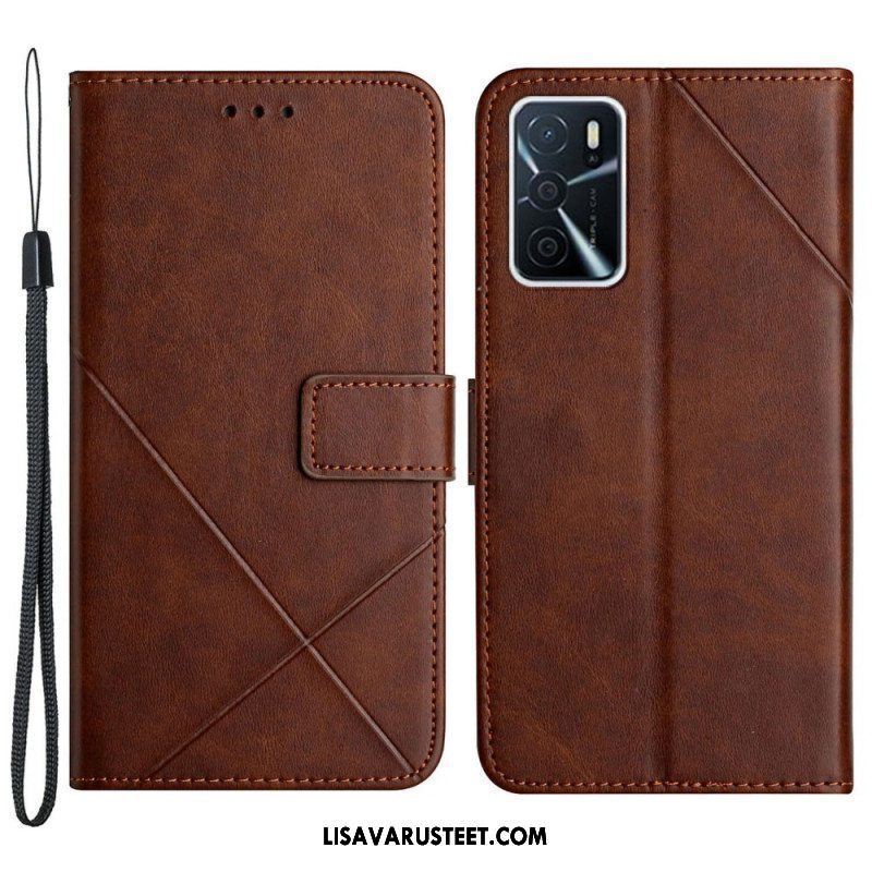 Kotelot Oppo A16 / A16s X Design Geo Leather Style