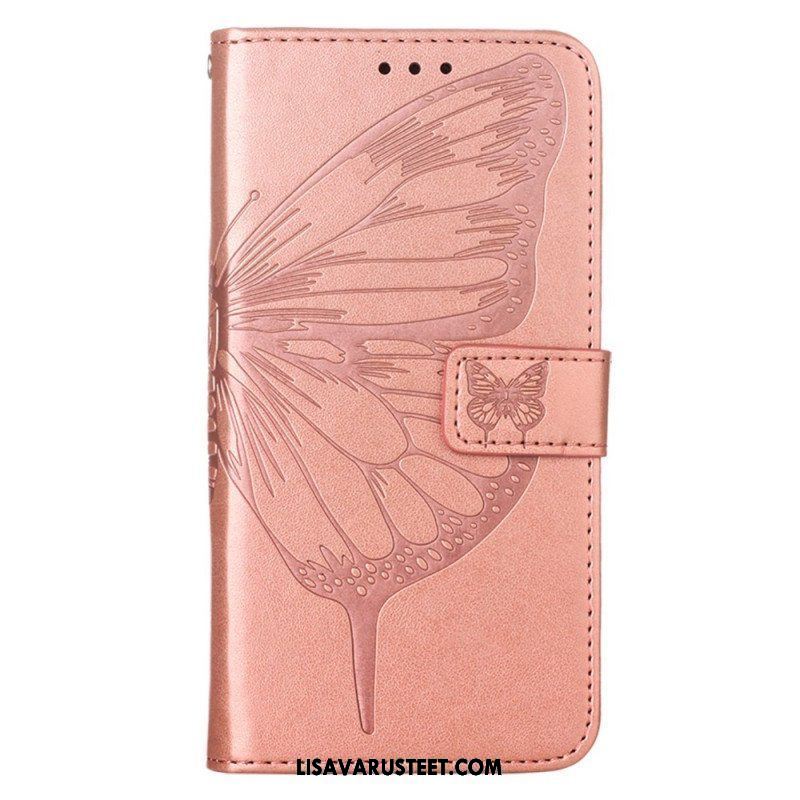 Kotelot Oppo Find X5 Butterfly Design Kaulanauhalla