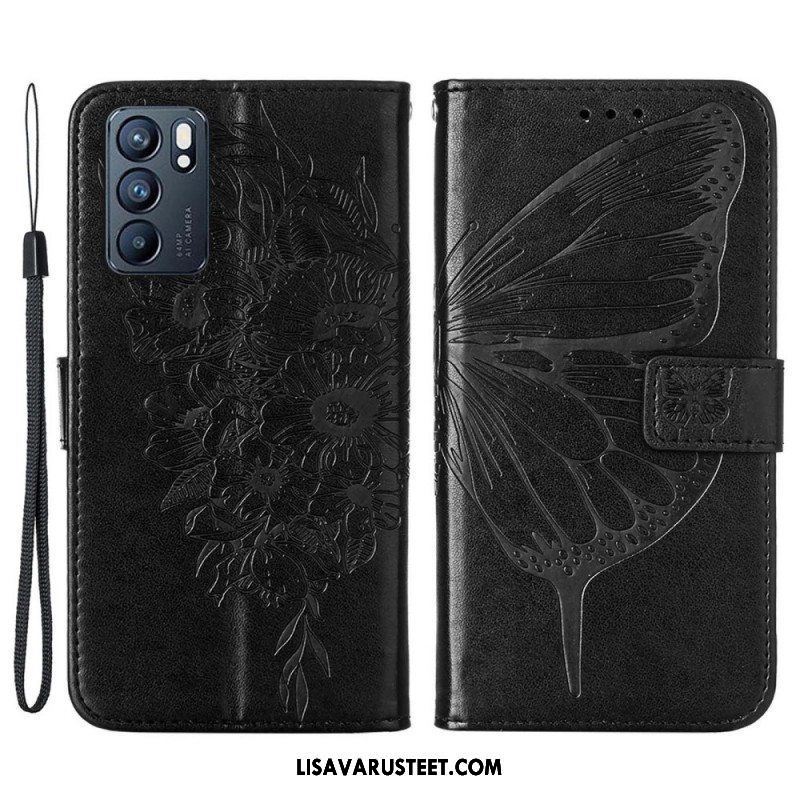 Kotelot Oppo Reno 6 5G Butterfly Design