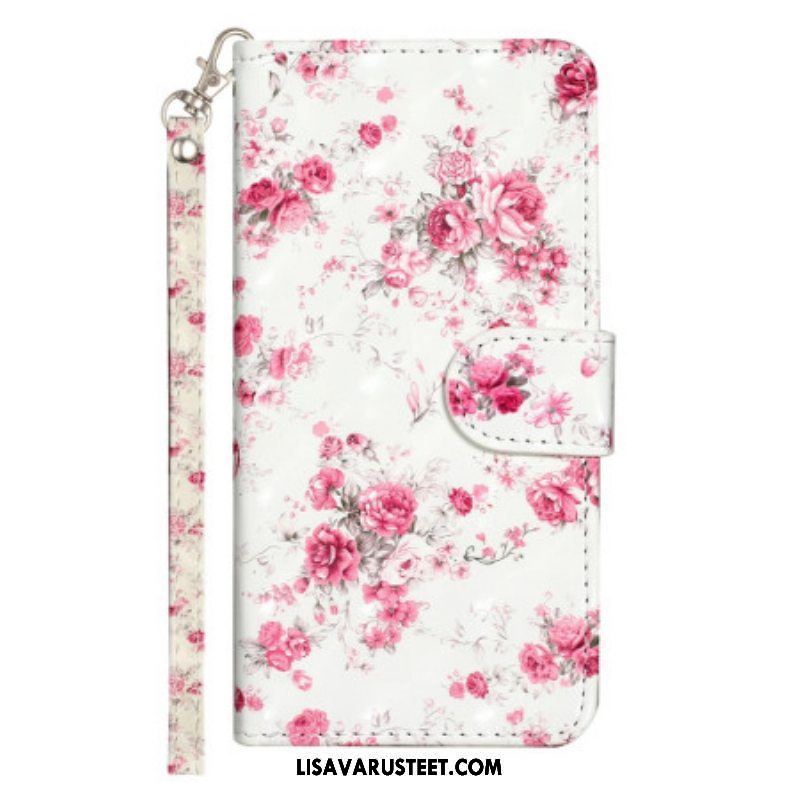 Kotelot Samsung Galaxy A14 / A14 5G Suojaketju Kuori Hihna Liberty Flowers