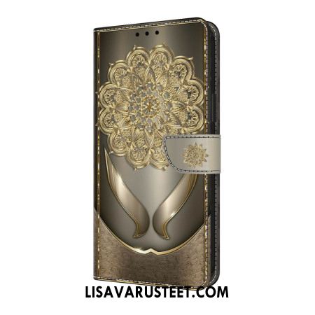 Kotelot Samsung Galaxy A17 4g / 5g Kultainen Kukkakuvio