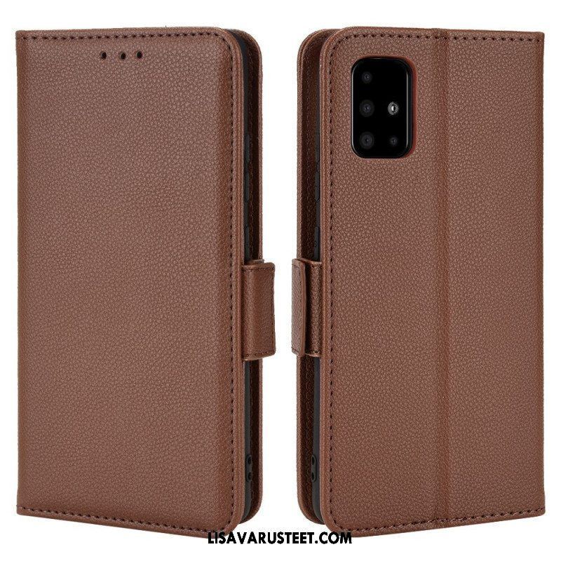 Kotelot Samsung Galaxy A51 5G Flap Double Uusia Värejä