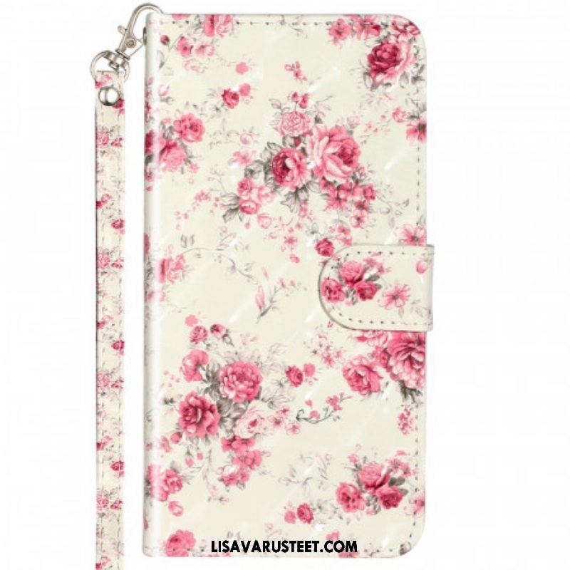 Kotelot Samsung Galaxy A53 5G Suojaketju Kuori Hihna Liberty Flowers