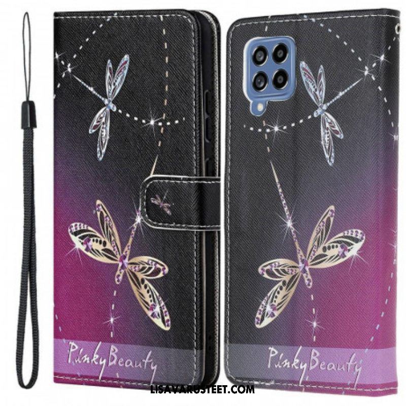 Kotelot Samsung Galaxy M53 5G Suojaketju Kuori Strappy Dragonflies