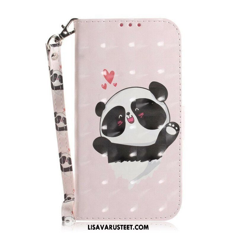 Kotelot Samsung Galaxy S21 5G Suojaketju Kuori Strappy Panda