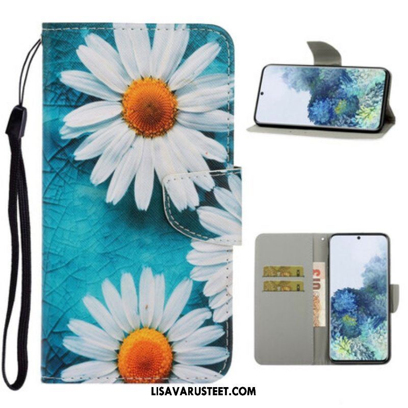 Kotelot Samsung Galaxy S21 5G Suojaketju Kuori Thong Daisies