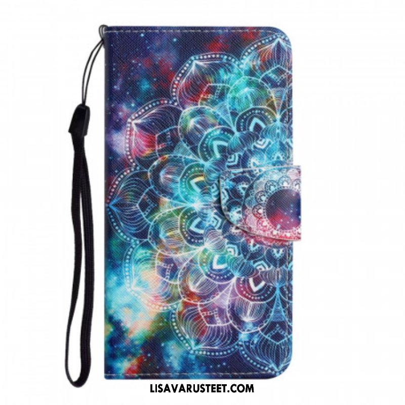 Kotelot Samsung Galaxy S22 Plus 5G Suojaketju Kuori Flashy Half Mandala Strappy