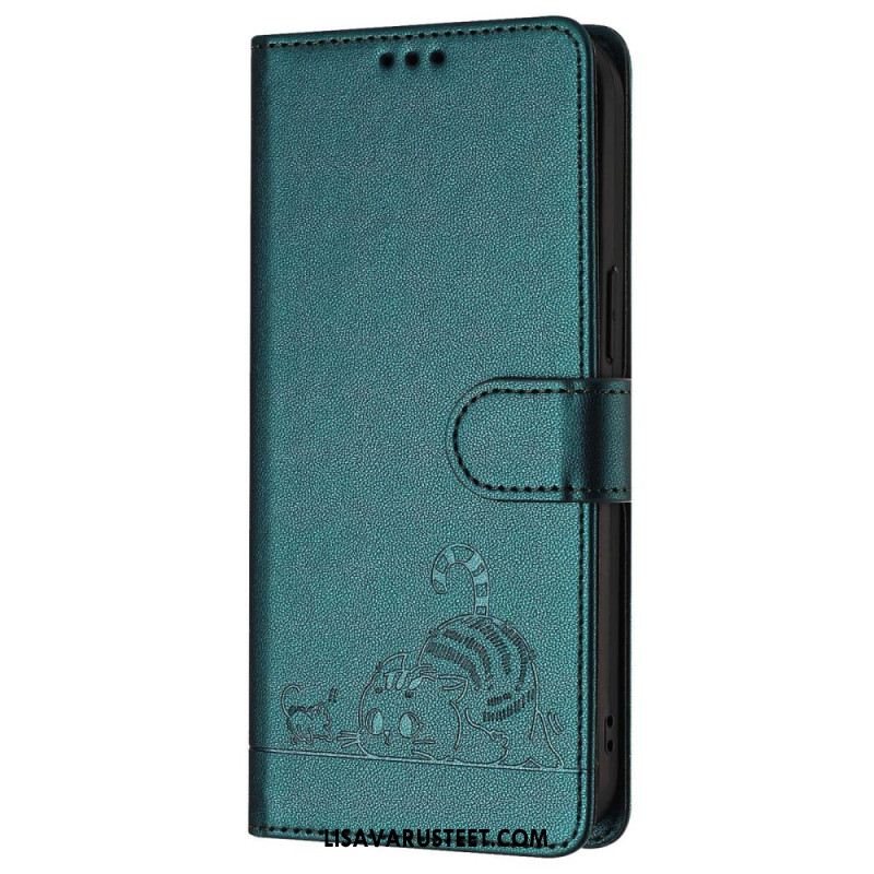 Kotelot Samsung Galaxy S25 5g Puhelinkuoret Rfid-suojattu Kissakuvio