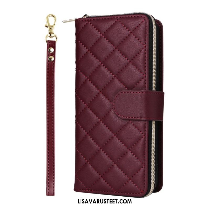 Kotelot Samsung Galaxy S25 Fe Tikattu Hihnalla Ja Olkahihnalla Suojakuori