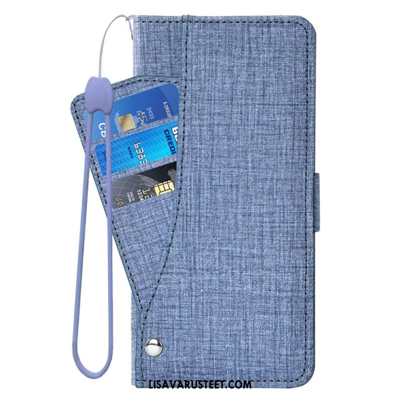 Kotelot Samsung Galaxy S26 Farkkukuvioinen Ja Pyörivä Korttiteline Suojakuori