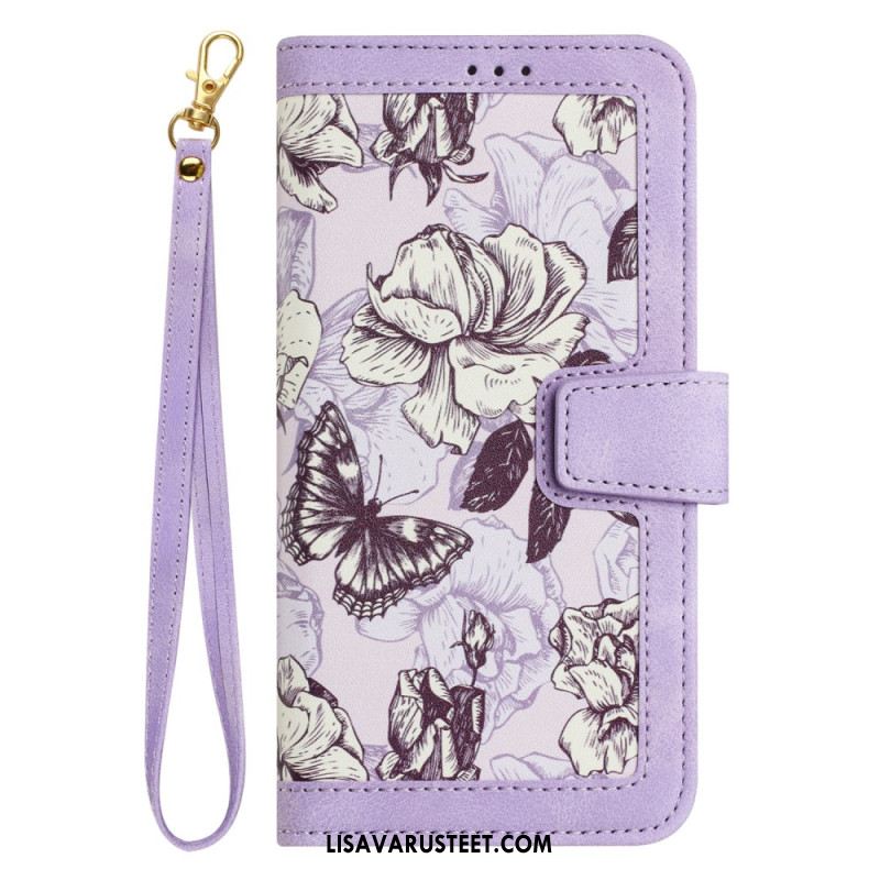 Kotelot Samsung Galaxy S26 Plus Puhelinkuoret Kukat Hihnalla