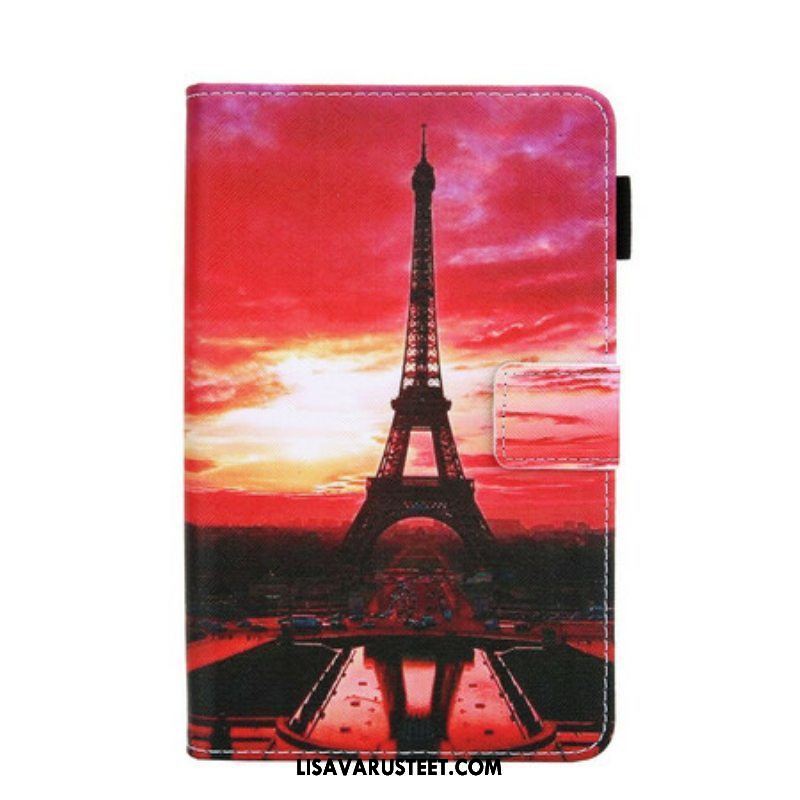 Kotelot Samsung Galaxy Tab A7 Lite Auringonlaskun Eiffel-torni