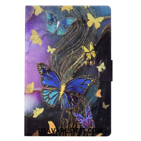 Kotelot Samsung Galaxy Tab S11 Kultaisia Ja Värikkäitä Perhosia