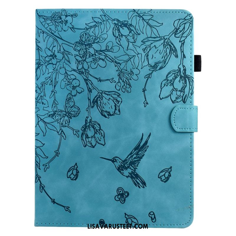 Kotelot Samsung Galaxy Tab S11 Puhelinkuoret Mokkanahkaefekti Kasvikuvio