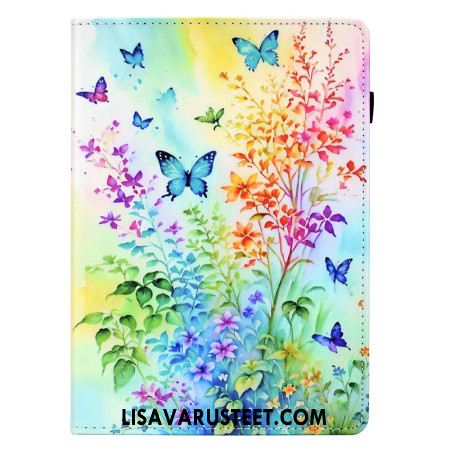 Kotelot Samsung Galaxy Tab S11 Värillisiä Kukkia Ja Perhosia Suojakuori
