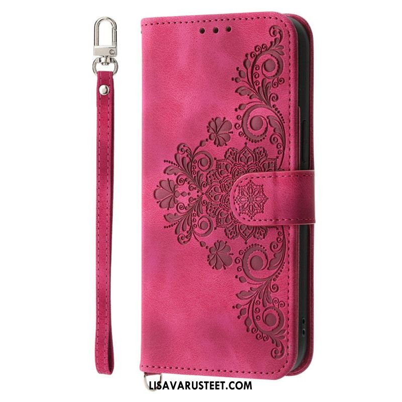 Kotelot Sony Xperia 1 Vii Mokkanahkainen Pitsikuvio Suojakuori