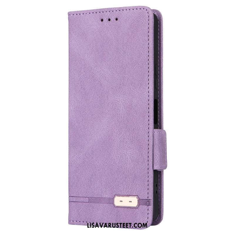 Kotelot Sony Xperia 10 Vi Retrotyylinen Mokkanahkaefekti
