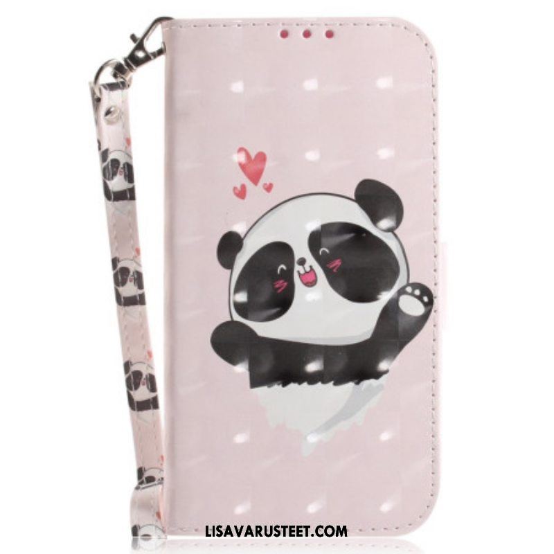 Kotelot Xiaomi 12 / 12X Suojaketju Kuori Panda Love With Lanyard