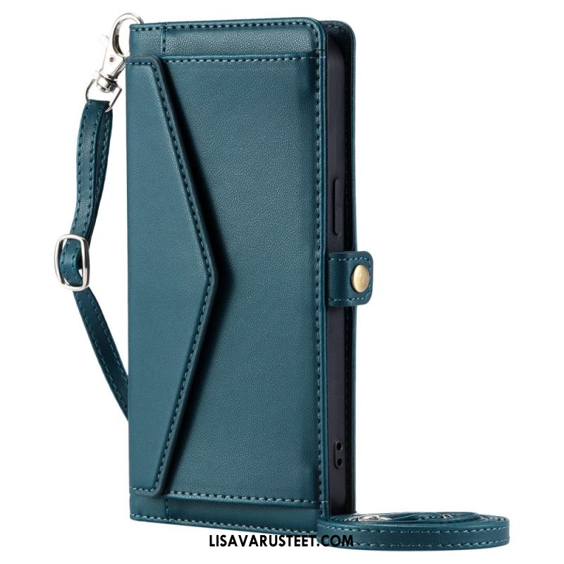 Kotelot Xiaomi 15 Pro Clutch-tyylinen Lompakko Hihnalla Ja Olkahihnalla