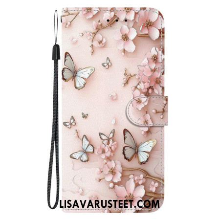 Kotelot Xiaomi 15t Puhelinkuoret Ruusukultaiset Perhoset Ja Kukat