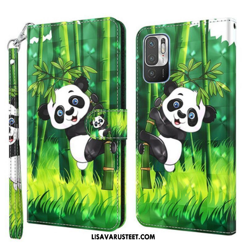 Kotelot Xiaomi Redmi Note 10 5G Panda Ja Bambu