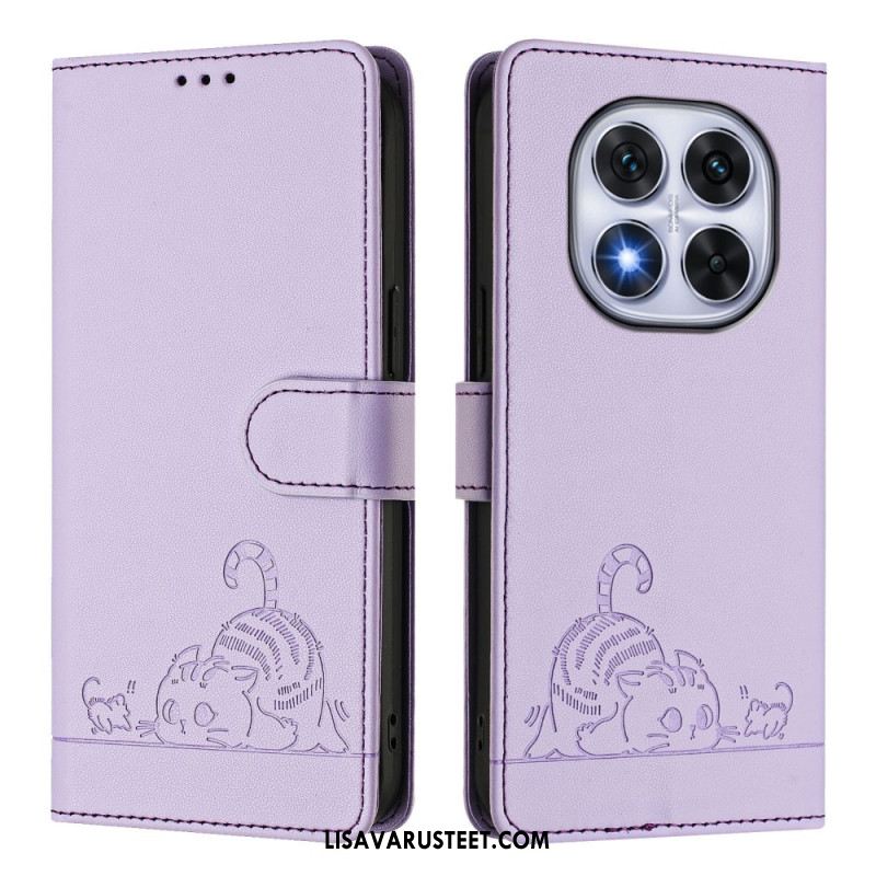 Kotelot Xiaomi Redmi Note 14 Pro 5g Rfid-suojattu Kissakuvio