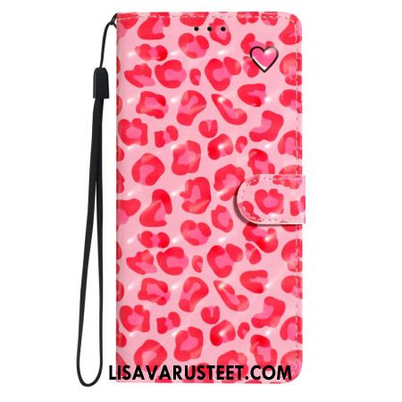 Kotelot Xiaomi Redmi Note 14 Pro Plus 5g 3d-vaaleanpunainen Leopardikuvio