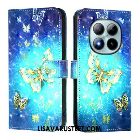 Kotelot Xiaomi Redmi Note 15 Pro Plus 5g Kultaiset Perhoset