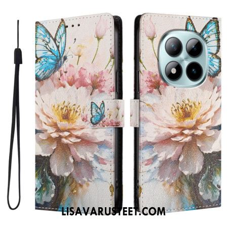 Kotelot Xiaomi Redmi Note 15 Pro Plus 5g Sininen Kukka Ja Perhonen