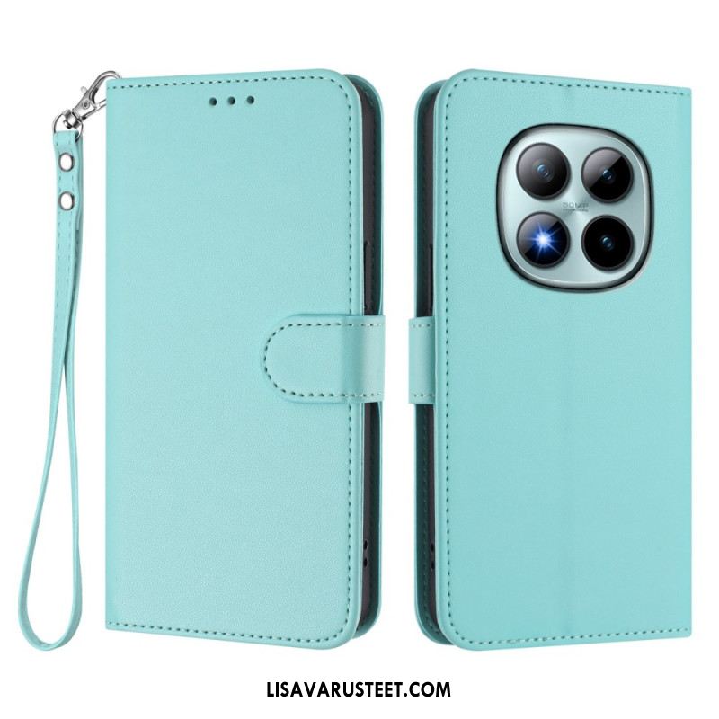 Kotelot Xiaomi Redmi Note 15 Pro Plus 5g Yksivärinen Nahkakuvio Hihna