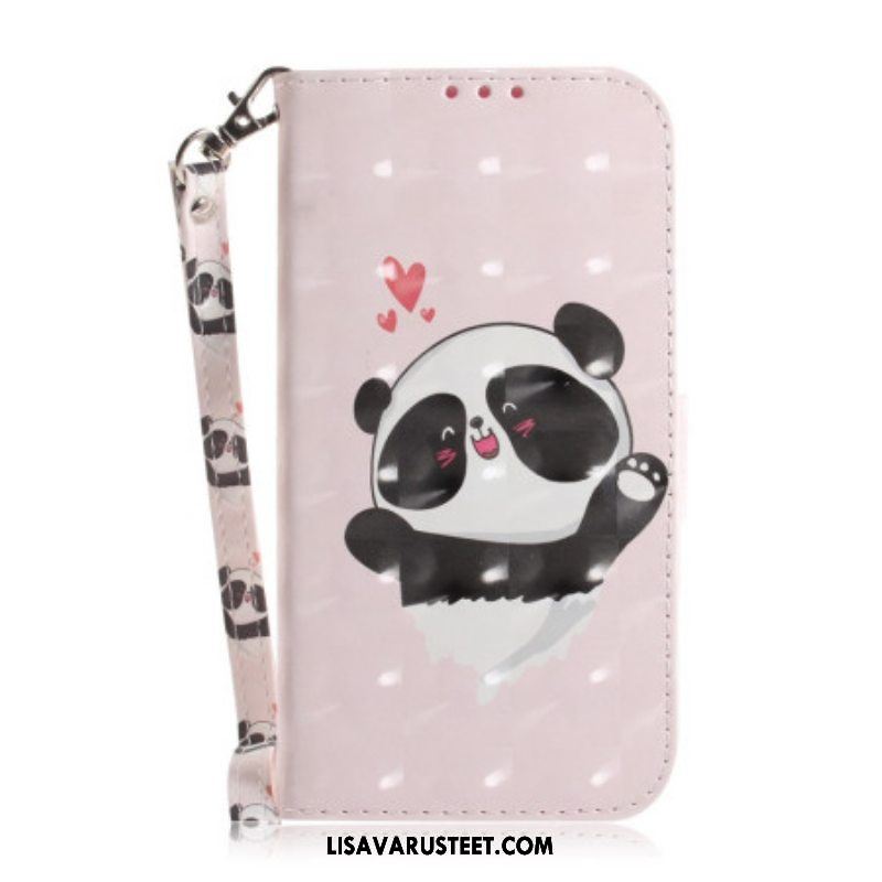 Kotelot iPhone 14 Plus Suojaketju Kuori Strappy Panda