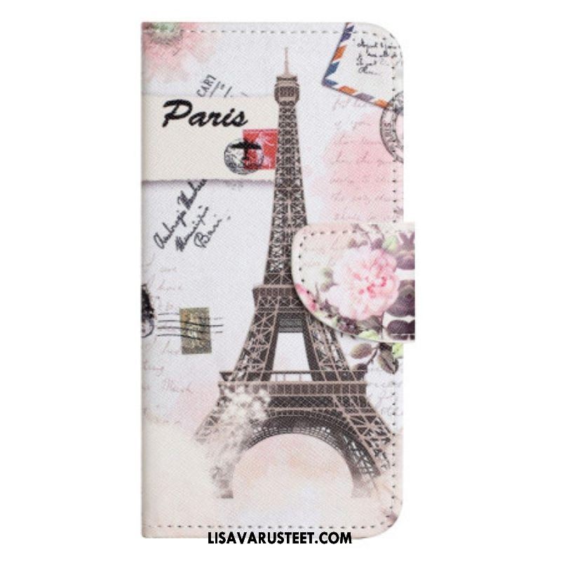 Kotelot iPhone 14 Plus Vintage Eiffel-torni