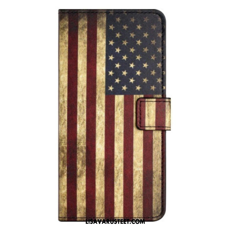 Kotelot iPhone 14 Vintage Amerikan Lippu