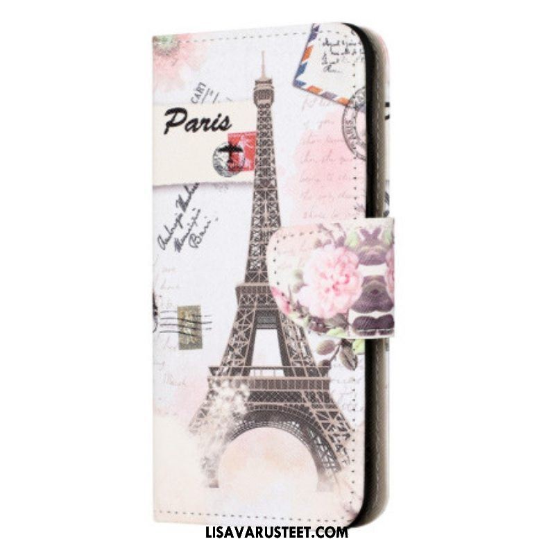 Kotelot iPhone 15 Plus Vintage Eiffel-torni