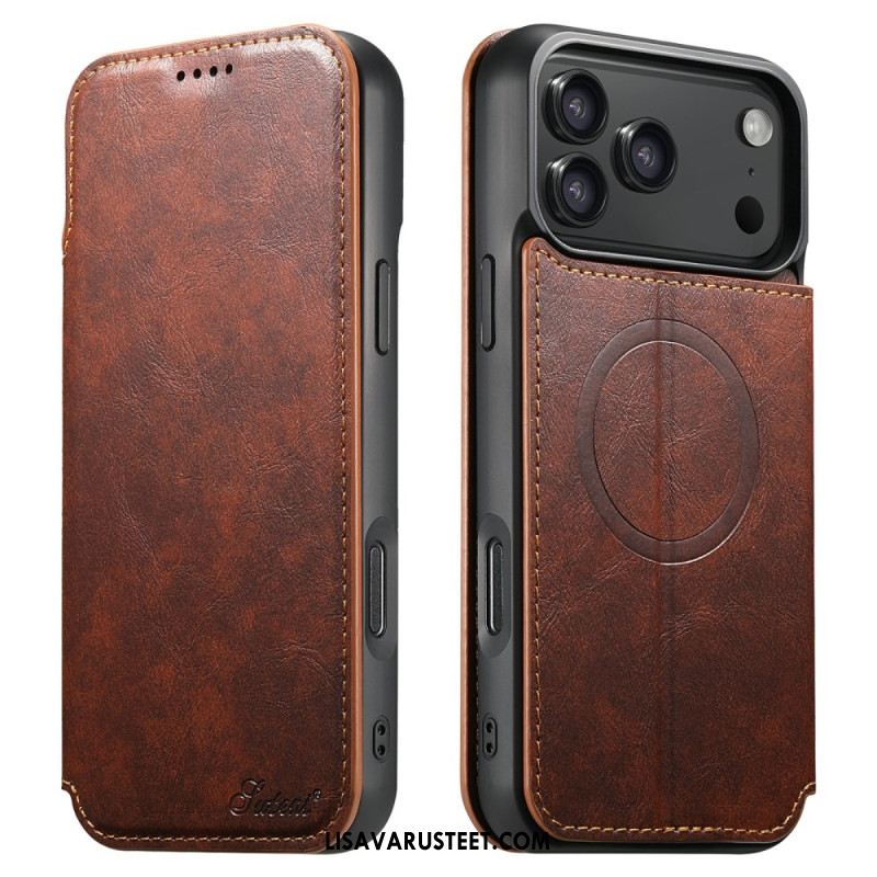 Kuoret iPhone 17 Pro Magsafe-yhteensopiva Nahkajäljitelmä