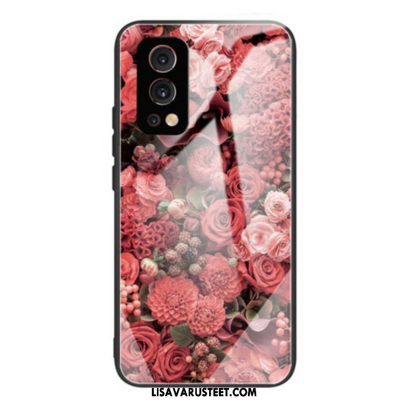 Kuori OnePlus Nord 2 5G Rose Flowers Karkaistu Lasi