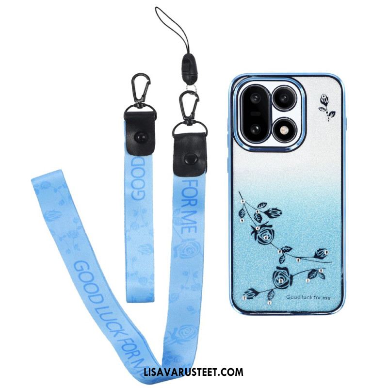 Kuori Oneplus 15 Kukkakuvio Nauhoilla