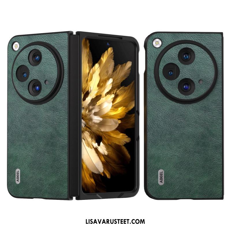 Kuori Oppo Find N3 Abeel Lychee Leather Effect Suojakuori