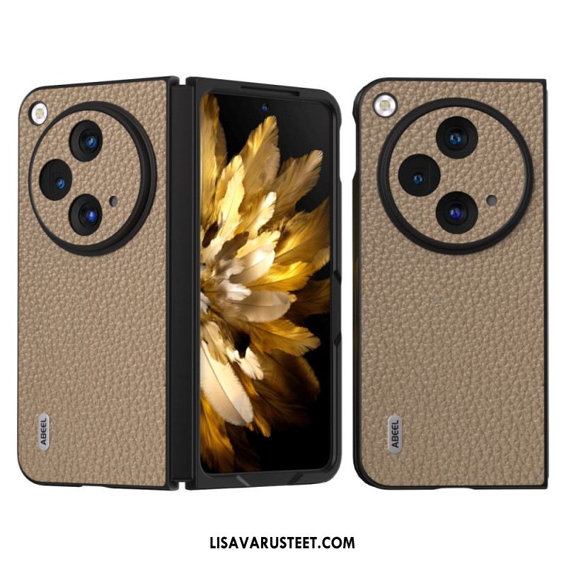 Kuori Oppo Find N3 Aito Litsi-nahka Abeel Suojakuori