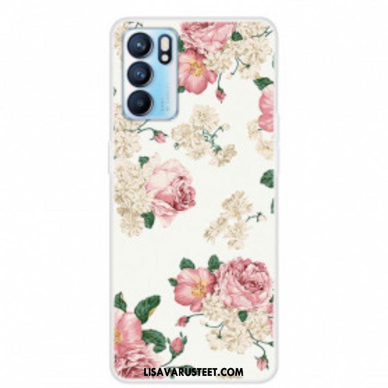 Kuori Oppo Reno 6 5G Saumattomat Liberty-kukat