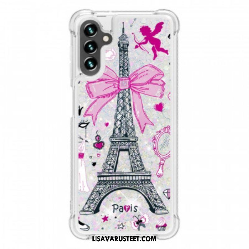 Kuori Samsung Galaxy A13 5G / A04s Eiffel-tornin Paljetteja